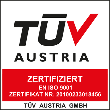 TÜV Austria – zertifiziert nach EN ISO 9001